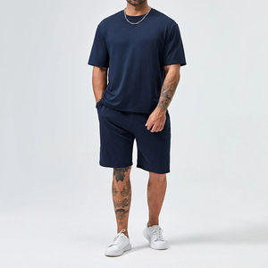 Ensemble de t-shirts à manches courtes et shorts d'été pour hommes, ensemble de 2 pièces respirant, ensemble de shorts décontractés pour hommes, vêtements de sport pour hommes - Product Image 5