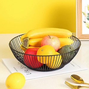 Cesta de Frutas Moderna de Diseño Nuevo, Fabricación Personalizada, Forma Redonda, Cesta de Almacenamiento de Frutas con Diseño Calado, Cesta Dorada de Alta Calidad - Product Image 3