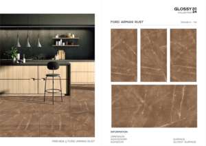 Azulejo de Porcelana Pulido Brillante de Gran Formato para Diseño de Interiores y Exteriores, 600x1200, para Paredes y Pisos - Product Image 3