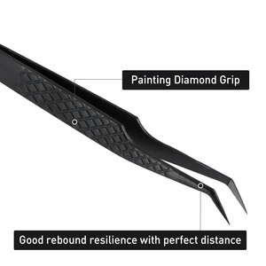 Pinzas Profesionales de Acero Inoxidable para Extensión de Pestañas con Punta Inclinada, Antiestáticas, Duraderas, con Empaque y Logotipo Personalizables - Product Image 3