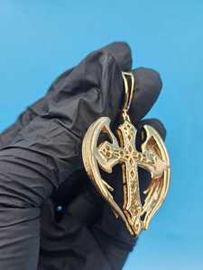 จี้รูปกางเขนแบบคริสครอสสั่งทำพิเศษ สไตล์ฮิปฮอป ประดับเพชรโมอิสซาไนต์ VVS  จี้รูปกางเขนสำหรับคนรักรелиกชัน ของขวัญบาสปิทัม - Product Image 6