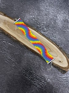 BOHO VINTAGE STYLE <b>Beaded</b> <b>bracelet</b> Rainbow <b>beaded</b> <b>bracelet</b> Multicolor <b>bracelet</b> Loom <b>bracelet</b> Friendship <b>bracelet</b> LGBT <b>bracelet</b> - Product Image 2