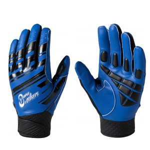 Premium baseball batting gloves featuring a stylish <b>brown</b> and black design and long cuff wrist support - Product Image 3