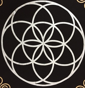 Nappe en coton imprimée pentagramme, carrée de 24 pouces, pour autel, décoration intérieure, pour tirage de tarot, par Indian Consigners - Product Image 5