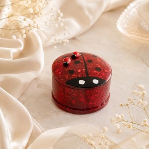 ILAHI's Eco-Friendly Handmade Resin <b>Mold</b>-Modern Round <b>Hand</b> Modeled Christmas Feng Shui Design Jewelry Storage with Soft Interior - Product Image 1