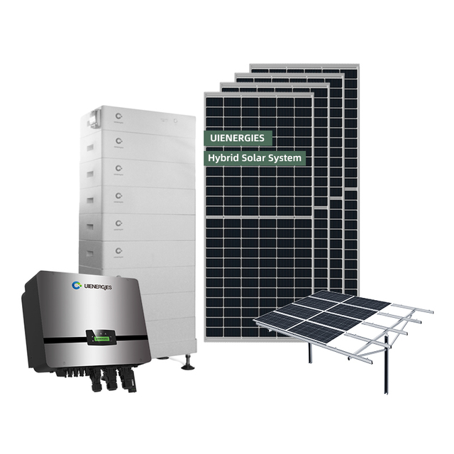 UIENERGIES Customized Three Phases 8kw 10kw 15kw 20kw 25kw 30kw Household Solar Panel Energy Power System Solar Hybrid System