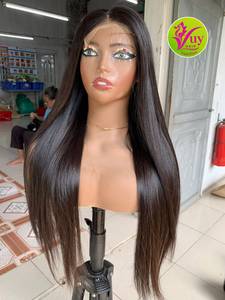 Pelucas Largas de Cabello Humano Vietnamita de Donante Único, Sin Pegamento, Suaves y Lisas, HD/Lace, Doble Trama Frontal, Precio de Fábrica al Por Mayor - Product Image 1