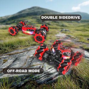 Coche de Control Remoto Rojo con Gestos, Coche de Acrobacias Transformable con Rotación de 360 Grados, Vehículo con Luces LED y Música - Product Image 2