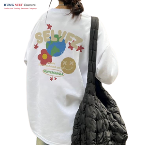 Camiseta de algodón dulce para mujer con estampado personalizado suave y de calidad premium para - Product Image 3