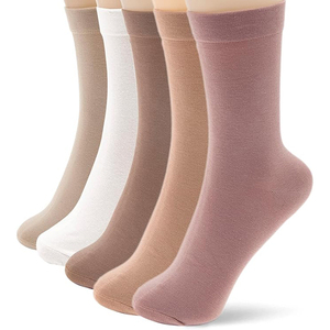 Chaussettes de sport pour femmes en polyester/coton, écologiques, respirantes, couleur unie, multicolores, pour les entraînements et le basketball - Product Image 5