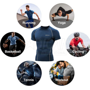 Ropa Deportiva Transpirable Premium, Camiseta de Compresión con Tejido Elástico que Absorbe la Humedad, Comodidad para Entrenamiento en el Gimnasio - Product Image 6