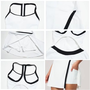 Jupe plissée personnalisée pour femme, taille haute, 2 en 1, sportive, pour la course à pied, le tennis, le paddle, le golf, le pickleball, avec poche - Product Image 6