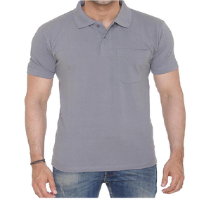Chemise pour homme 100% coton à manches courtes, tricotée, séchage rapide, logo personnalisé, pour le golf - Product Image 4