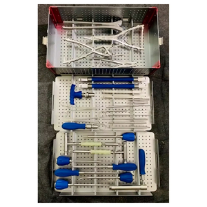 Juego de Instrumentos para Estabilización Espinal, Kit de Instrumentos para Cirugía Ortopédica de Columna Vertebral, Fijación de Traumatismos, CE ISO, Acero Inoxidable - Product Image 1