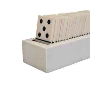 Jeu de dominos en résine, double 12, tuiles numérotées, pièces de jeu artistiques et de collection - Product Image 1