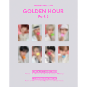 ATEEZ 14ème mini-album [GOLDEN HOUR Part.5] Version LP rose avec design de couverture aléatoire TOKTOQ par ATEEZ - Product Image 3