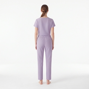 Ensemble de tenue médicale pour femmes : pantalon et haut tissé pour infirmières, uniforme d'hôpital et vêtements de travail pour le personnel de santé - Product Image 2