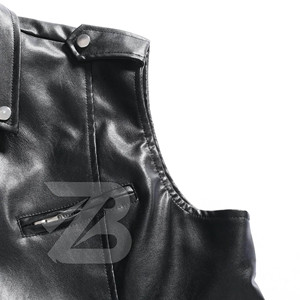 Nouvelle Veste en Cuir PU pour Homme Coupe Slim Style Moto Décontracté Confortable Doux Imperméable Réversible Tendance Urbaine - Product Image 6
