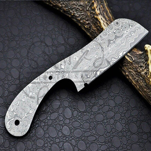 ชุดอุปกรณ์ทำมีด EDC สำหรับงานกลางแจ้ง  ใบมีดเหล็กดามัสกัสแบบกึ่งสำเร็จรูป  พร้อมอุปกรณ์ประกอบสำเร็จ - Product Image 1