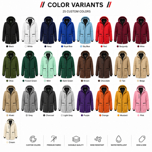 Chaqueta Parka Roja con Capucha para Hombre, Impermeable, de Poliéster 220g, Ropa Exterior Estándar, Casual, Manga Larga, Cierre de Cremallera, ODM OEM Personalizado - Product Image 5