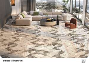 Carreaux de porcelaine modernes brillants de haute qualité, taille 600x1200, grands carreaux pour sols et murs, pour projets commerciaux - Product Image 2