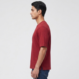 V-Neck Short Sleeve 100% Cotton T-Shirt Men Regular Fit Casual Wear Tee Men's Summer Street Style <b>TShirts</b> Mens - Product Image 3