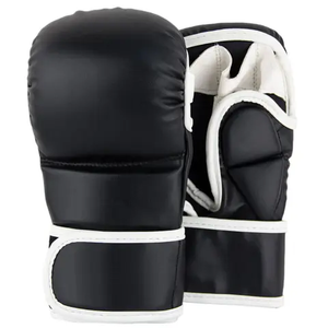 Gants de boxe à lacets de qualité supérieure, très demandés, avec logo personnalisé, en cuir de vachette, pour adultes, compétition, respirants - Product Image 1
