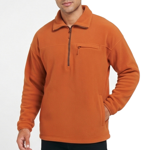 Vestes polaires pour hommes, lourdes, douces et chaudes, avec poche poitrine, col rabattable, manteau polaire d'hiver pour activités extérieures - Product Image 5