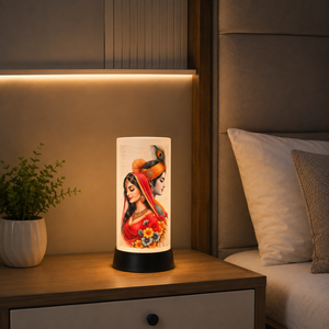 Radha Krishna LED Night <b>Lamp</b> Acrylic Spiritual Table Light <b>USB</b> Touch Decorative Bedside Janmashtami Diwali Gift Home Temple Room - Product Image 4
