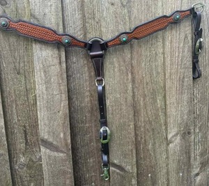 Bridon anglais de haute qualité pour la course hippique, en cuir plat et fin non cannelé, pour les sports équestres occidentaux - Product Image 2