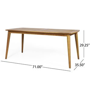 Tavolo da Pranzo in Legno di Acacia, Elegante Arredo per Interni ed Esterni - Product Image 6