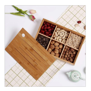 Caja de Almacenamiento de Frutos Secos de Madera con Tapas de Acrílico, Diseño Rectangular Dividido para Uso en la Cocina, al por Mayor - Product Image 4