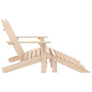 Silla de Jardín de Madera de Abeto Maciza para 2 Personas, Madera Natural con Característica Desmontable - Product Image 3