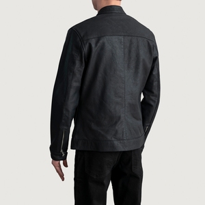 Chaqueta de Cuero Genuino Negro Estilo Biker, Personalizada OEM, para Hombre, Disponible a Precios de Mayoreo, Estilos Elegantes 2026 - Product Image 6