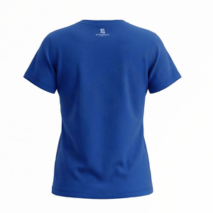 Nouveau T-shirt uni pour femme, coupe ample, simple, basique, col rond, tendance, personnalisable, pour l'été 2026 - Product Image 1