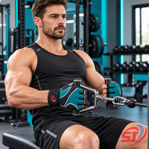 <b>Men</b>’s Workout Weightlifting <b>Gloves</b> Custom Breathable Grip Palm Fitness <b>Gloves</b> - Product Image 2