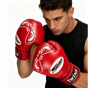 Gants de combat professionnels multi-couches en mousse pour Muay Thai et MMA, fermeture auto-agrippante, poignet lacé, logo personnalisé, fabrication usine - Product Image 1