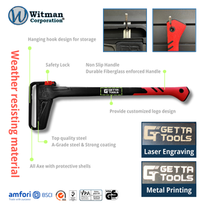 Pico de jardín tallado en L para manipulación de madera, con cabeza de acero de aleación forjada moldeada, mango ligero de TPR antideslizante - Product Image 6