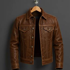 Chaqueta de Cuero para Hombre, OEM ODM, Calidad Premium, Diseño Personalizado, Cómoda, Duradera, Estilo Moderno, Bordado al por Mayor, Resistente al Viento - Product Image 5