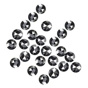 Diamant noir cultivé en laboratoire, taille brillant ronde de 4 mm, diamant non monté pour la fabrication de bijoux - Product Image 1