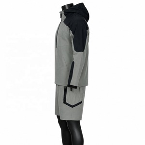 Conjunto Deportivo TriPro para Hombre, Chaqueta y Pantalones Cortos con Capucha, Impermeables, Ligeros, para Correr y Entrenar, con Logotipo Frontal - Product Image 5