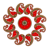 Rangoli en acrylique de qualité supérieure, design floral prêt à l'emploi, perles faites à la main, réutilisables, emballage en vrac, multicolores, classique, élégant, parfait