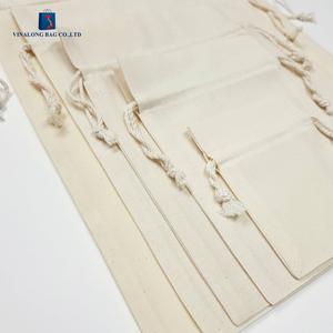 Organic Cotton Canvas Drawstring Bag Custom Cartoon Foldable Eco Friendly Wedding <b>Gift</b> Packaging Pouch Guests - Product Image 4