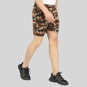 <b>Black</b> Quick Dry <b>Men</b> Gym <b>Shorts</b> Mid Waist Elastic Waist Athletic Training <b>Shorts</b> with Side Pocket - Product Image 3