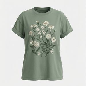 เสื้อเชิ้ตทำงานผู้หญิงมาใหม่ แฟชั่นฤดูใบไม้ผลิและฤดูใบไม้ร่วง ลายพิมพ์ทันสมัย สไตล์ลำลอง ชุดเดรสผู้หญิง ผ้าซาตินปักเลื่อม น้ำหนัก 240 กรัม ผ้าฝ้าย 100% - Product Image 1