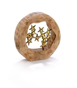 Figurine abstraite contemporaine en aluminium et bois, décoration minimaliste moderne pour la maison, le bureau, ou comme cadeau. - Product Image 4
