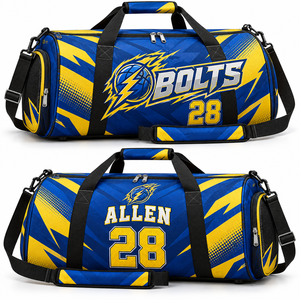 Sac de sport d'entraînement personnalisé pour entraîneurs avec logo, compartiment à chaussures séparé, kit sportif, fermeture éclair, poignées rembourrées, durable, idéal pour les voyages, fabrication OEM - Product Image 2
