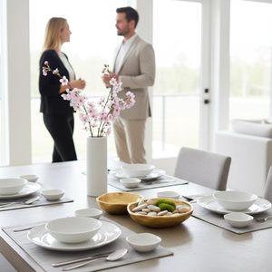 Bandeja de servir de aluminio, plato de servir con 2 compartimentos, bandeja dividida para aperitivos, juego de tazones de metal para servir, bandeja de aluminio para aperitivos - Product Image 3