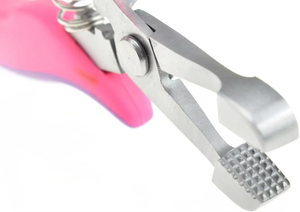 Pince de retrait pour extensions de cheveux, outil de dépose efficace pour la kératine et les micro-anneaux, poignées rose et violettes - Product Image 3