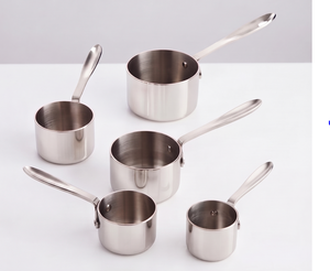 Ensemble de tasses à mesurer en acier inoxydable de qualité supérieure, outils de cuisine résistants à la chaleur pour une cuisson et une pâtisserie précises - Product Image 1